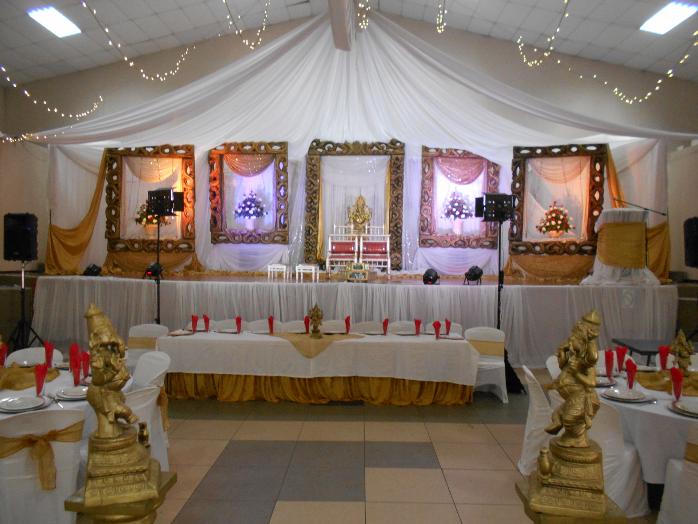 indian wedding decor chatsworth umhlatuzana civic hall package